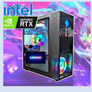 Custom RGB Gaming Desktop PC Intel i7 3.40 32GB 512GB SSD RTX4060 WiFi WIN10P - Picture 1 of 11