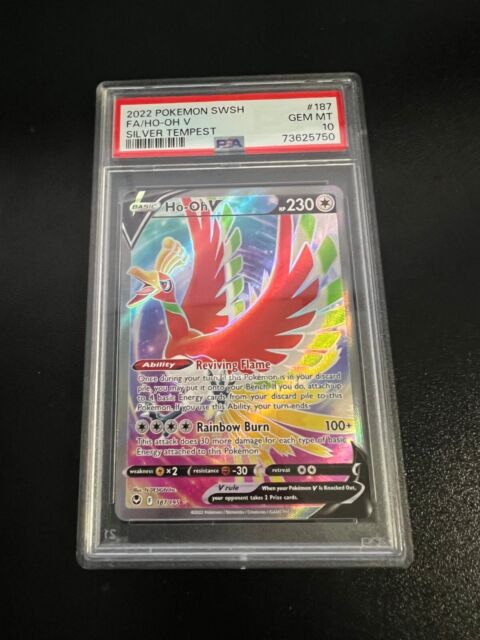 Ho-oh V - 187/195 - PSA 9 - Full Art - Silver Tempest - Pokemon