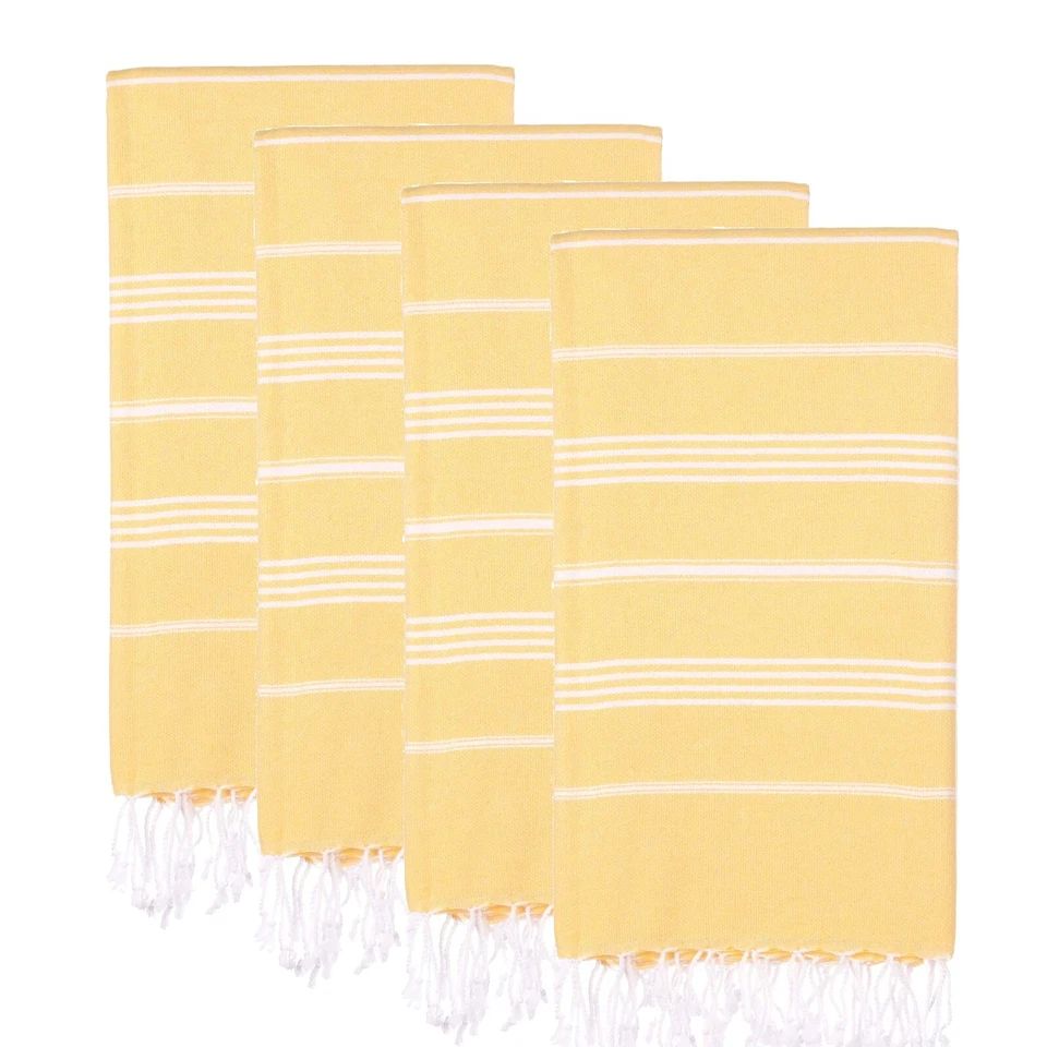 Набор из 4 турецких пляжных полотенец (38 x 71 дюйм) | 100% хлопок очень большое турецкое полотенце - Изображение 1 из 4