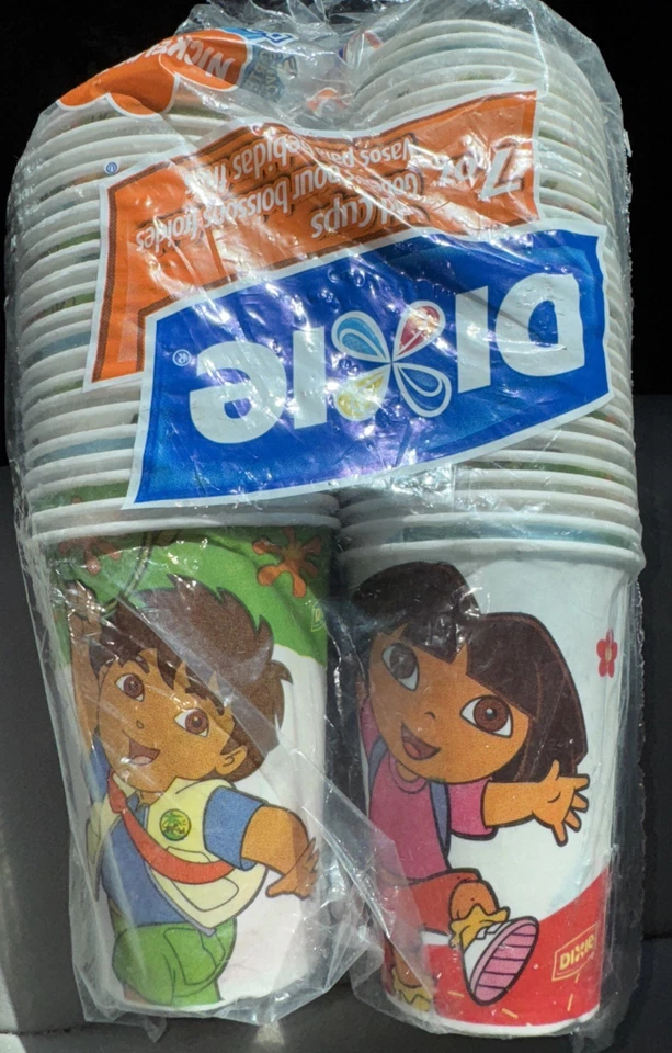 DORA LA EXPLORADORA Dixie tazas frías 51 tazas suministros para fiestas 2006 Foto 1 de 3