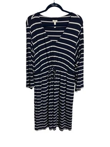 Soma Nautical Stripe Drawstring Waist Dress Size XL - Picture 1 of 11