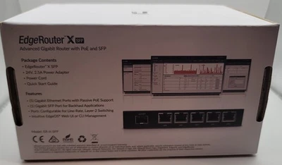 UBNT EDGEROUTER X SFP Gigabit Router PoE SFP Advanced Network New Sealed Unit - Image 1 of 4