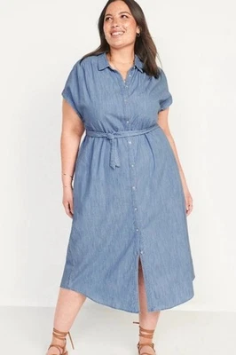NWT, Old Navy Chambray Denim Dress, Size 2X - Image 1 of 3