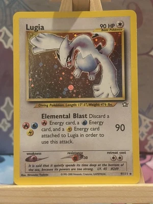 Pokémon TCG Lugia Neo Genesis Holo Card 9/111 Unlimited Rare NM Condition - Image 1 of 4