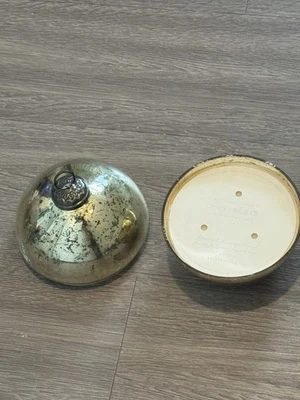 NEW Pottery Barn Ornament Large Candle Silver/Gold Christmas Decor Mercury Glass - Image 1 of 4