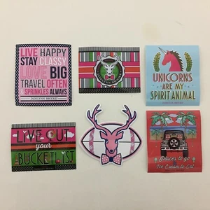 Jadelynn Brooke Logo Stickers - Set Of 6 - Deer - Bucket List - Unicorns - Beach - Picture 1 of 9