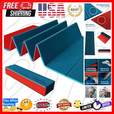 Eco-Friendly Foldable Yoga Exercise Mat - Lightweight, Non-Slip for Home Work... - Image 1 of 4