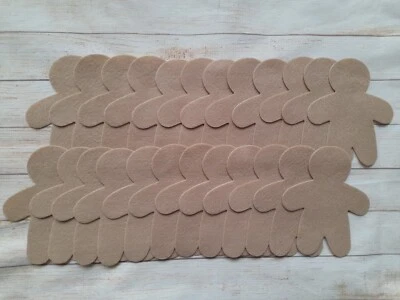 Die cut FELT GINGERBREAD MAN x 24 Christmas Tree Decorations