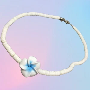 Blume Puka Muschel 15-17 Zoll Halsband Halskette Surfer Strand Urlaub Geschenk Hippie J234 - Bild 1 von 5