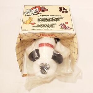 Vintage Tonka 1986 Pound Puppies White Puppy Hardee's Premium Toy With Dog House