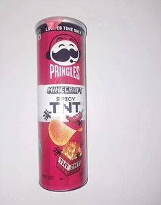New Minecraft Spicy TNT Pringles Potato Chips 2024 Limited Edition 5.5oz (1 Can) - Picture 1 of 3