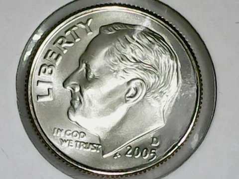 2005 P D Roosevelt Dimes Satin Finish Gem Bu 2 coin lot Free Shipping Cover