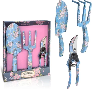 3Piece Printed Garden Tool Set, Heavy Duty Aluminum Gardening Tool Kits Includin - Picture 1 of 12