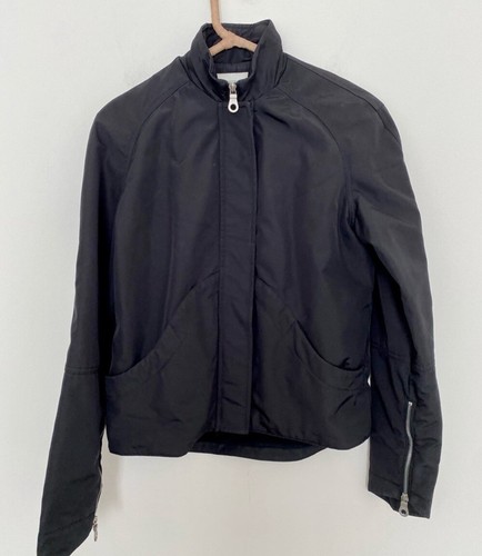 Giacca Chanel donna vintage linea sportiva sci nylon nero taglia 38