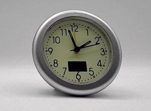 2 Glow Alarm Clocks with Temperature, silver, Table or Desk Top, Open Box - Picture 1 of 9
