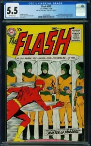 FLASH #105 CGC 5.5 1959 1st Silver Age Flash in own title & 1st Mirror Master - Picture 1 of 1