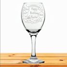 Personalised Engraved Wine Glass Gift Birthday Gifts Present 18th 30th 40th 50th