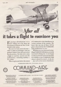 1929 Command-Aire Aircraft annuncio 10/13/2023c - Foto 1 di 1
