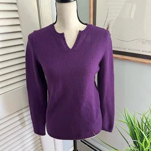 Vintage 90s HANNA ANDERSON Girls Sweater Wool Pullover Purple Casual | 14-16 - Picture 1 of 11