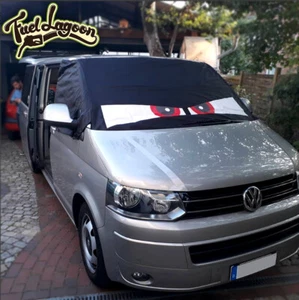 VW T5 Window Screen Cover Black Out Blind Frost protection Angry Red Eyes - Picture 1 of 10