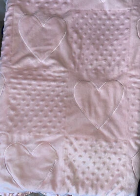 Satin trim HEART Koala Baby Pink baby girls Blanket 0 3 6 9 12 months crib quilt - Image 1 of 4