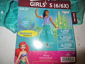 Disney Little Mermaid Ariel Girls 6-6X Halloween Dress-up Costume NEW - Picture 1 of 2