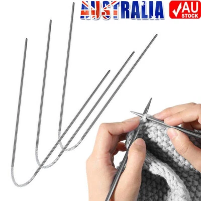 3x Circular Knitting Needles Flexible Stainless Steel Sock Needle Sewing Tool HG - image 1 of 4