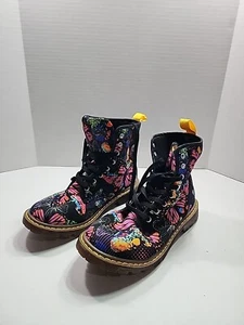 Women’s Customization Floral Butterfly Combat boots Size 9 NWOT - Picture 1 of 6