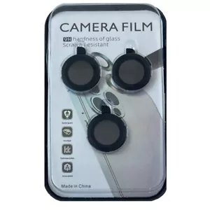 For iPhone 15 Pro / 15 Pro Max Camera Lens Cover Protector 9H Hardness Black - Picture 1 of 4