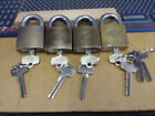 4 vintage BEST padlock operating--control- masterkey-keyed different  A  keyway