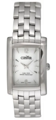 Reloj Condor clásico de acero inoxidable para hombre esfera blanca CWS105 Foto 1 de 4