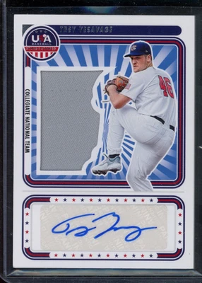 2024 USA Baseball Stars and Stripes Silhouette  Trey Yesavage Auto Patch 23/199 - Image 1 of 2