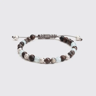 Shamballa Jewels 6mm Non Braided Bracelet 18K White Gold Diamond Sapphire XL Men - Image 1 of 4