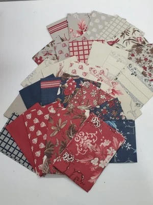 French General Fabric Panier de Fleur Moda Sew Quilt Reproduction FAT EIGHTH - Image 1 of 2