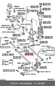Genuine OE control arm, 4874048020 for TOYOTA 48740-48020 - Picture 1 of 1