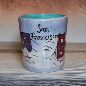 San Francisco SNCO California Tourist Shot Glass Golden Gate Bridge Cable Car  - Picture 1 of 5