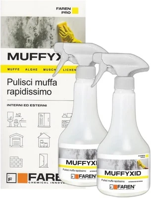 2 x Faren Muffyxid Spray Antimuffa Elimina rimuovi Muffa Alghe Licheni - Immagine 1 di 2