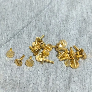 Vintage original gold screws for SUNBEAM clear acrylic PC case - M3 - lot of 25 - Afbeelding 1 van 1
