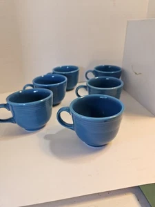 (6) Tazze blu Fiestaware "PAVONE" in pensione, come nuove! - Foto 1 di 6
