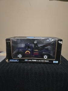 1/18 SCALE WELLY 1956 FORD F-100 TOW TRUCK RAINBOW ROAD SERVICE - Picture 1 of 2