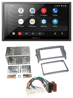 Pioneer USB 2DIN DAB MP3 Bluetooth Autoradio für Toyota Auris 07-12 anthrazit-gr - Bild 1 von 4