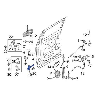 For Ford F-150 2015-2020 Ford FL3Z1627204A Rear Door Check Foto 1 de 4