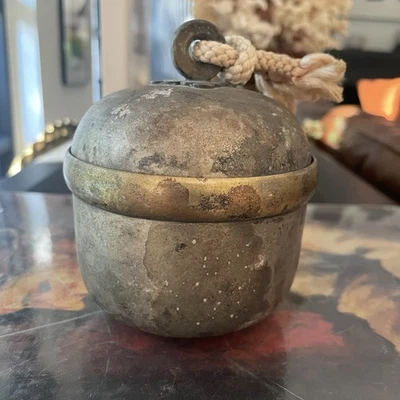 Vintage Japanese Shinto Bell Suzu Religious Temple Bell Brass Catch All Holder - Image 1 of 4