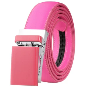 Falari Automatic Buckle Genuine Leather Ratchet Belt for Women Kids Boys Girls  - Picture 1 of 72