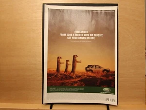 Original LAND ROVER FREELANDER 2003 MEERCAT advrt frame-ready wall-art flat-pack - Bild 1 von 1