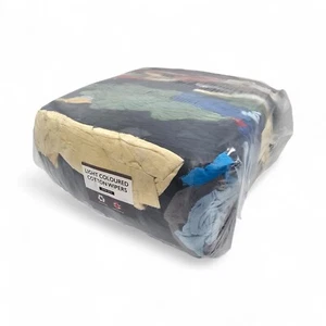 Mixed Cleaning Wipes Industrial Garage Rags Wipers Wiping Cloths 90% Cotton Min - Picture 1 of 2