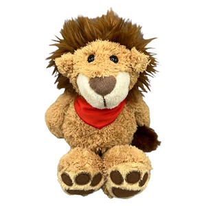 Sigikid Löwe Raubkatze Stofftier Kuscheltier Plüsch 32cm Braun Halstuch Rot Bean - Bild 1 von 10