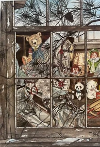 “Reflections” Rocking Horse Attic s/n PRINT From Watercolor by Pat Wiles - Picture 1 of 1