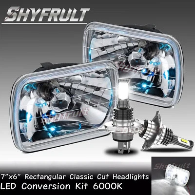 For Mazda B2200 B2600 B2000 RX-7 GLC Pair 5x7-7x6"-LED Headlights-Hi/Lo Beam Foto 1 de 4