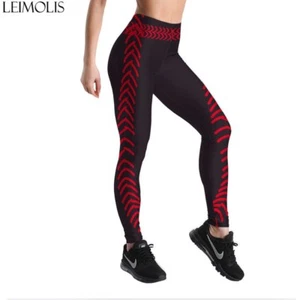 WOMEN'S 3 D PRINTED STRIPED GOTHIC PLUS SIZE YOGA SPORT LEGGINGS RUNNING NEW - Picture 1 of 8